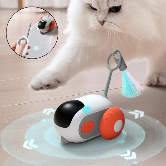 Remote-Control Smart Cat Toy Car – USB Rechargeable & Auto Chasing Playmate